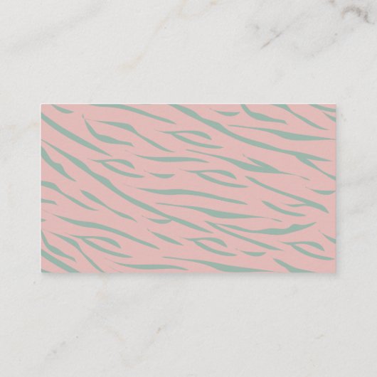 Tiger Modern Roze Baby shower Luier Raffle Ticket Informatiekaartje (Achterkant)