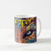 Tiger mok met uw aangepaste tekst (Voorkant rechts)