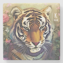 Tiger Monogram Naam Stone Onderzetter