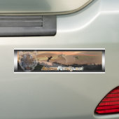Tiger motocross bumpersticker (Op auto)