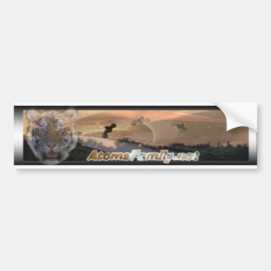 Tiger motocross bumpersticker (Voorkant)