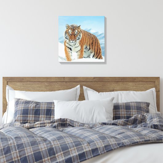 Tiger Mountains Winter Snow Natuur Photo Canvas (Insitu (Slaapkamer))