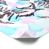 Tiger mozaïekpatroon Poster papier (Hoek)