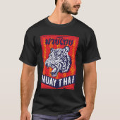 Tiger Muay Thai Kickboksen MMA Retro Training Gift T-shirt (Voorkant)