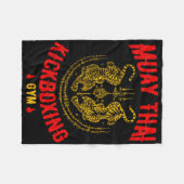Tiger Muay Thai Kickboxing Gym Mma Training Gift _ Fleece Deken (Voorkant (Horizontaal))