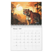 tiger muurkalender 2026 kalender (Feb 2027)