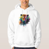 Tiger Neon Ink Splash Hoodie (Voorkant)
