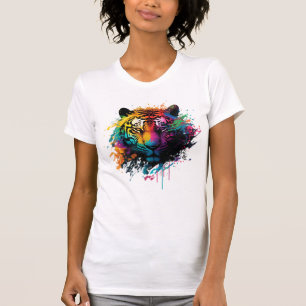 Tiger Neon Ink Splash T-shirt