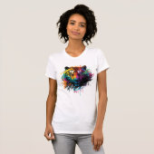 Tiger Neon Ink Splash T-shirt (Voorkant volledig)