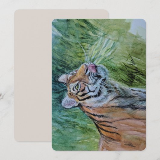 Tiger Notecards Bedankkaart (Voorkant / Achterkant)