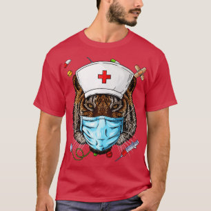 Tiger Nurse RN Funny ER Nursing School Afstuderen T-shirt