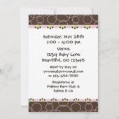 Tiger Oerwoud Baby shower Uitnodiging voor Meisjes (Achterkant)