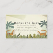 Tiger Oerwoud Safari Baby shower Book Request Informatiekaartje (Voorkant)