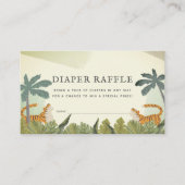 Tiger Oerwoud Safari Diaper Raffle Ticket Informatiekaartje (Voorkant)