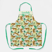 Tiger Oerwoud Tropisch Dierenvriend Ontwerp Schort (Voorkant)