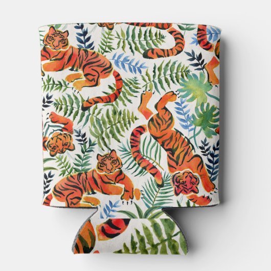  Tiger Oerwoud Waterverf Blikjeskoeler (Achterkant)