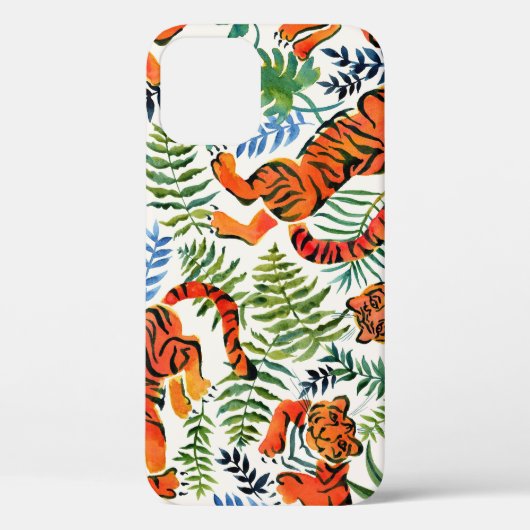 Tiger Oerwoud Waterverf Case-Mate iPhone Case (Achterkant)