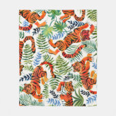  Tiger Oerwoud Waterverf Fleece Deken (Voorkant)