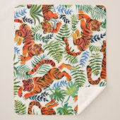 Tiger Oerwoud Waterverf Sherpa Deken (Voorkant)