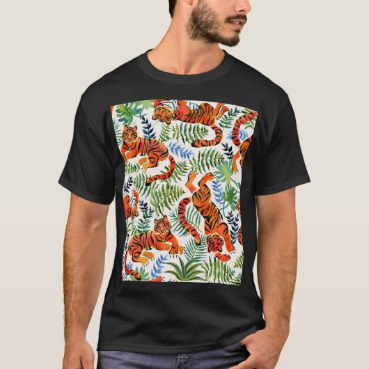  Tiger Oerwoud Waterverf T-shirt (Voorkant)