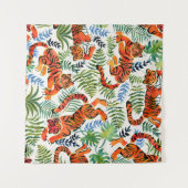  Tiger Oerwoud Waterverf Wandkleed (Voorkant (horizontaal))