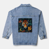 “Tiger of Mine” – Colourful Tiger Portrait Denim Jacket (Achterkant)