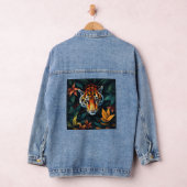 “Tiger of Mine” – Colourful Tiger Portrait Denim Jacket (Hangar)