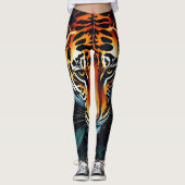 “Tiger of Mine” – Colourful Tiger Portrait Leggings (Voorkant)