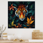 “Tiger of Mine” – Colourful Tiger Portrait Poster (Keuken)
