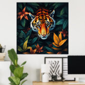 “Tiger of Mine” – Colourful Tiger Portrait Poster (Thuiskantoor)