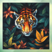 “Tiger of Mine” – Colourful Tiger Portrait Raamsticker (Vel 3)