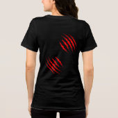 “Tiger of Mine” – Colourful Tiger Portrait Tri-Blend Shirt (Achterkant)
