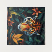 “Tiger of Mine” – Colourful Tiger Portrait Wandkleed (Voorkant (horizontaal))