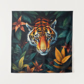 “Tiger of Mine” – Colourful Tiger Portrait Wandkleed (Voorkant)