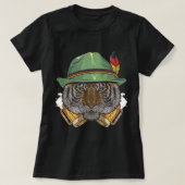 Tiger Oktoberfest German Beer Fest Animal Beerfest T-shirt (Design voorkant)