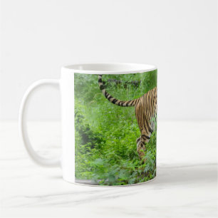 Tiger on log koffiemok