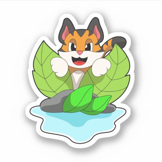 Tiger on the Hunt Sticker (Voorkant)