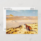 Tiger op de horloge van Jean-Leon Gerome 1888 Briefkaart (Voorkant / Achterkant)