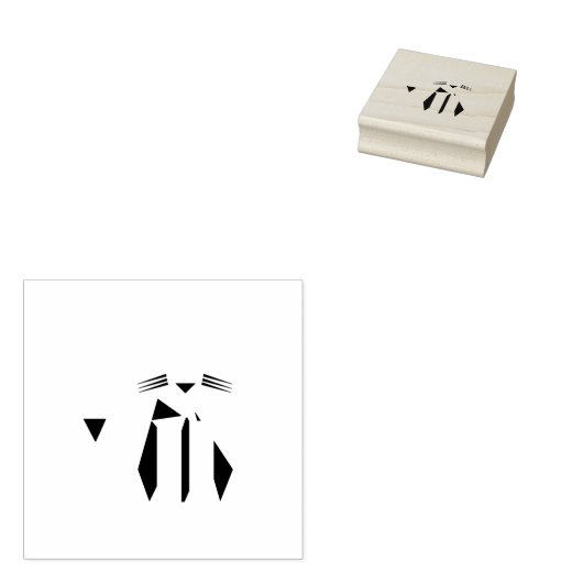 Tiger Oragami Rubberstempel (Gestempeld)