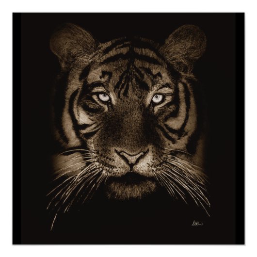 Tiger Original Art Poster Print (Voorkant)