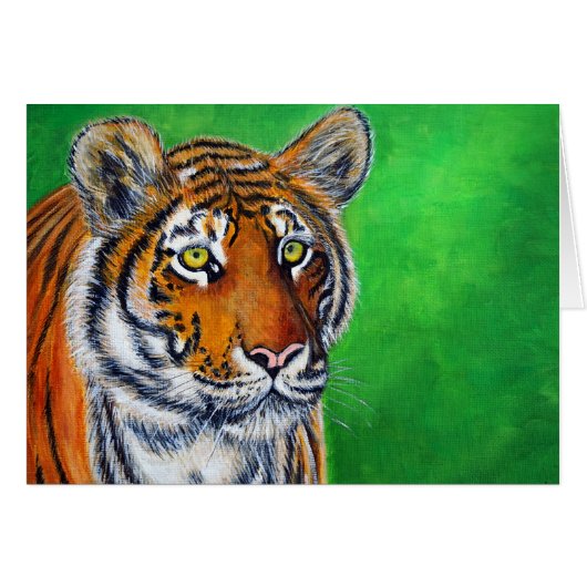 Tiger Painting Greeting card (Voorkant Horizontaal)