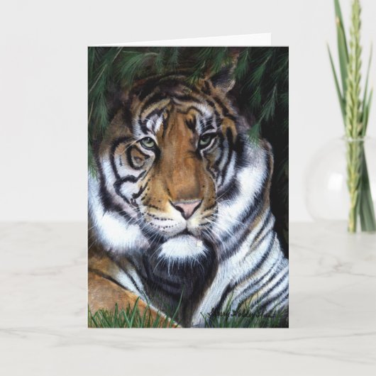 Tiger Painting-Kaart Feestdagen Kaart (Voorkant)