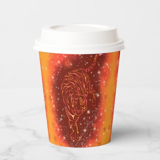 Tiger Paper Cups uitvoeren Papieren Bekers (Links)