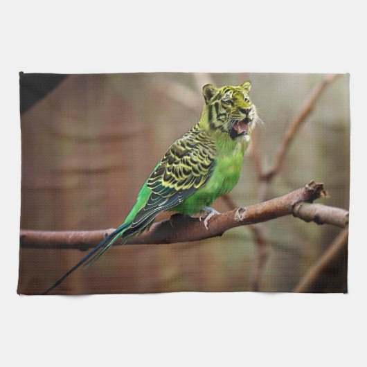 Tiger Parakeet Theedoek (Horizontaal)