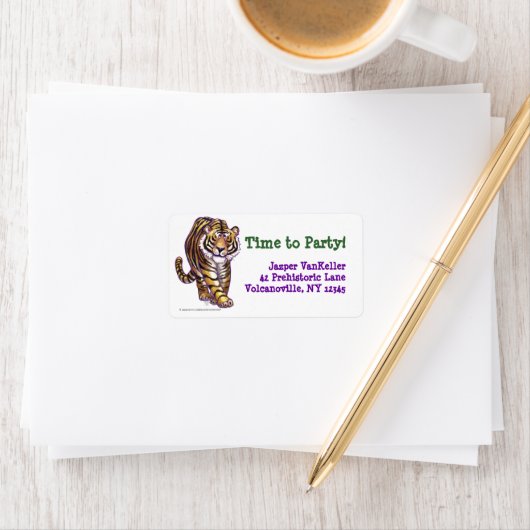 Tiger Party Center Etiket (Insitu)