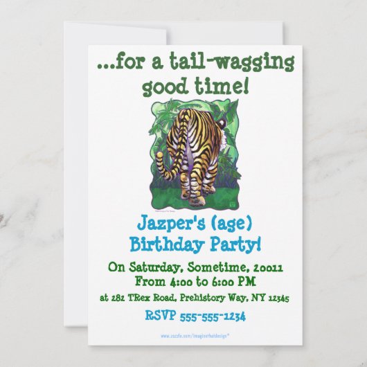 Tiger Party Center Kaart (Achterkant)