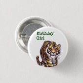 Tiger Party Center Ronde Button 3,2 Cm (Voorkant /achterkant)