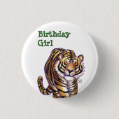 Tiger Party Center Ronde Button 3,2 Cm (Voorkant)