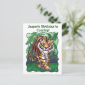 Tiger Party Center Uitnodiging Briefkaart (Staand voorkant)