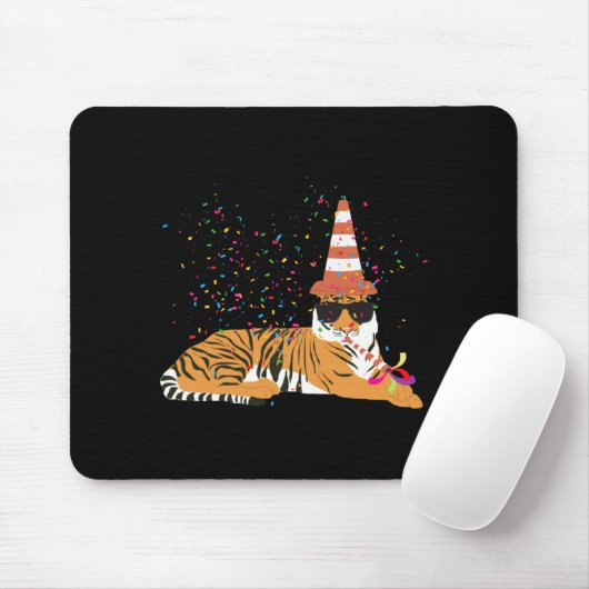 Tiger Partying Animals Having A Party Muismat (Met muis)